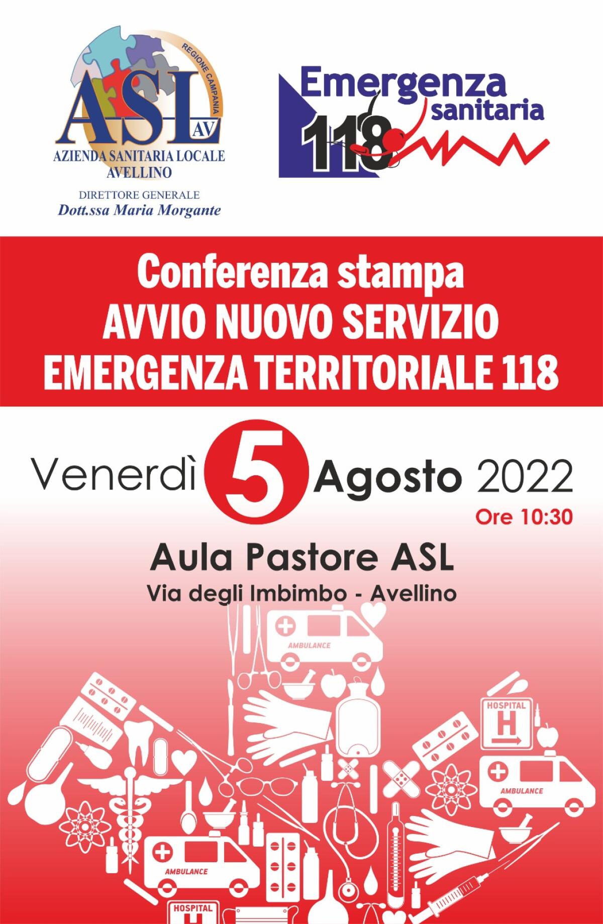Asl Av: nuovo servizio di Emergenza Territoriale 118 - 