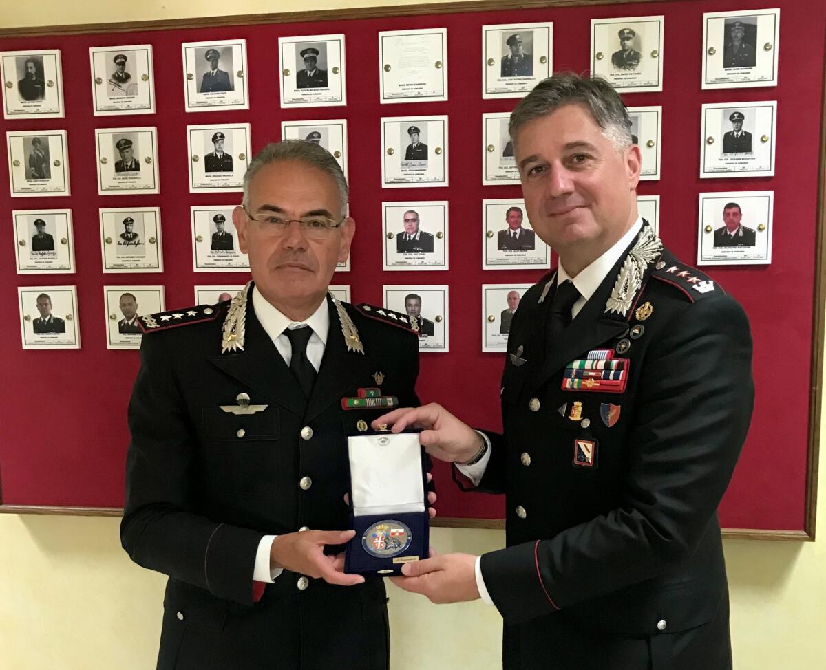 Il Generale di Corpo d’Armata Andrea Rispoli, Comandante Interregionale Carabinieri “Ogaden”, in visita ad Avellino - 