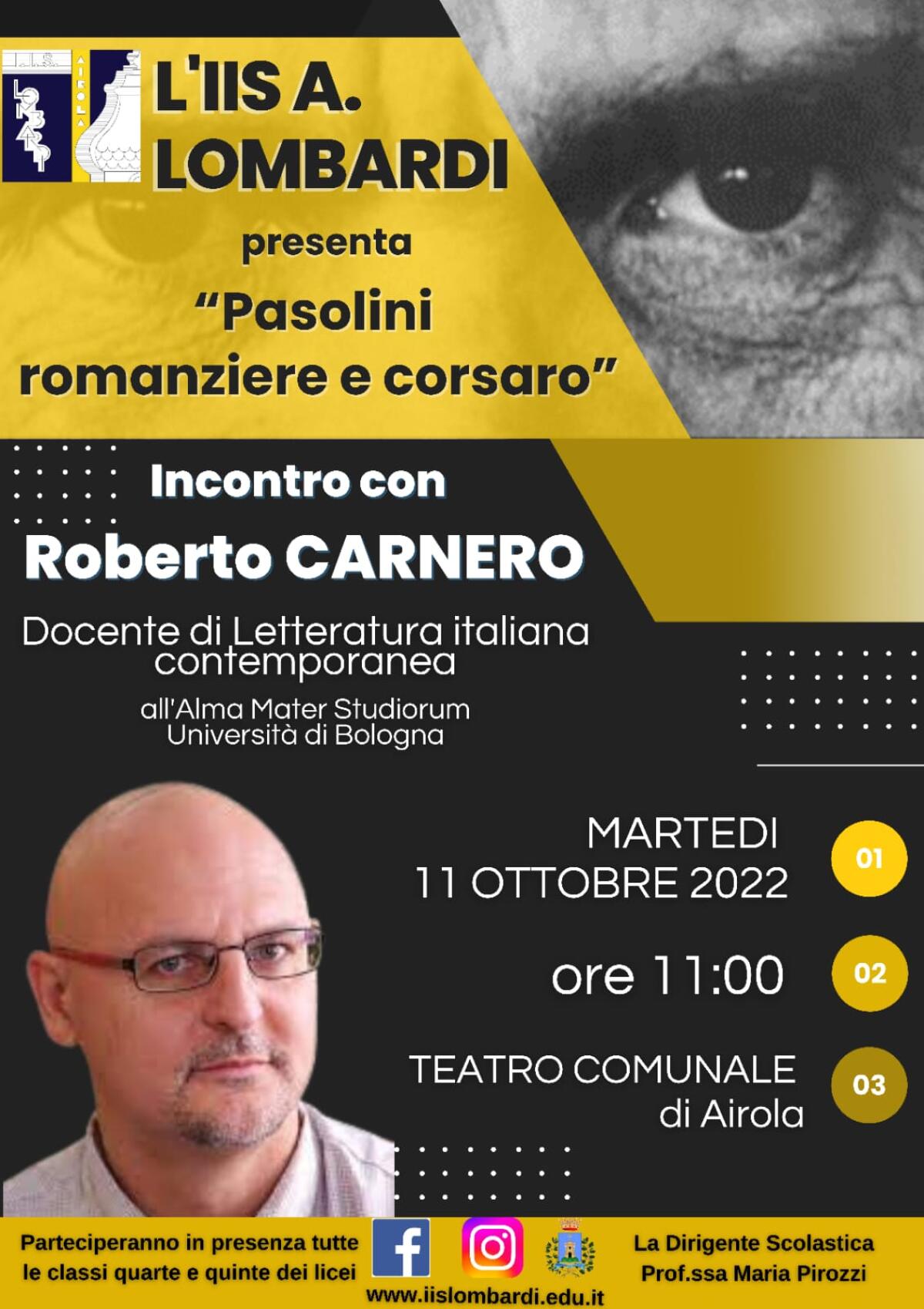 Airola. Eventi conclusivi delle celebrazioni Pasoliniane - 