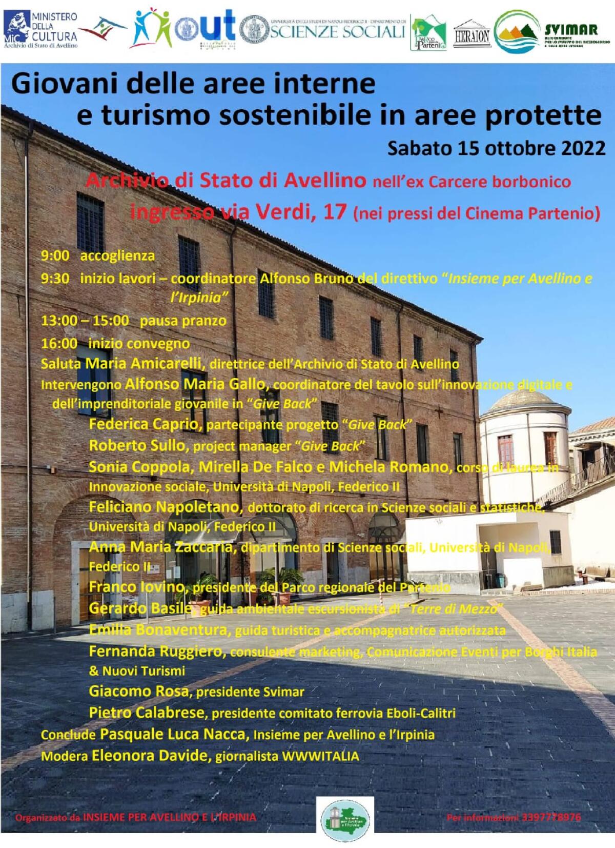 Giovani delle aree interne e turismo sostenibile in aree protette. - 