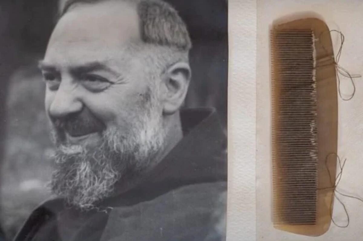 Pettine di Padre Pio donato alla chiesa di Maria Santissima in Sant'Anna di Montemiletto - 