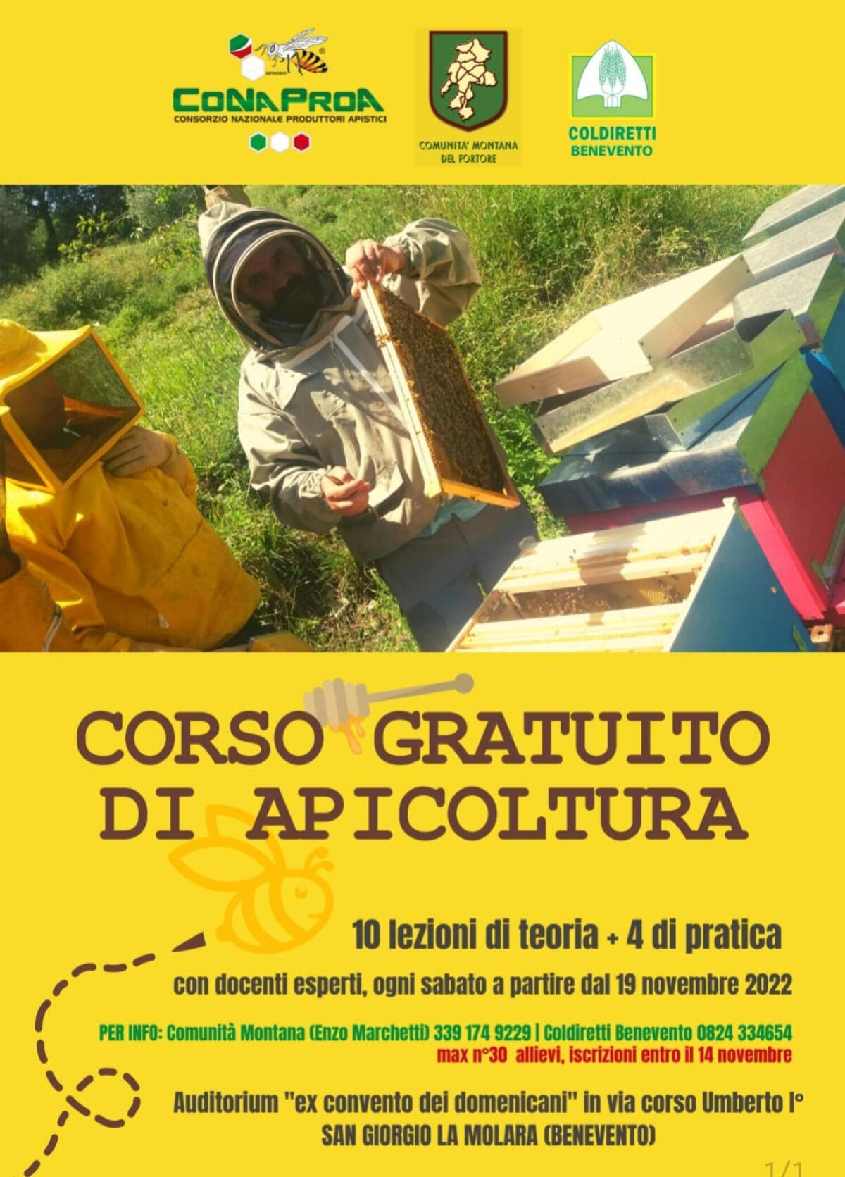Corso gratuito di apicoltura di base - 