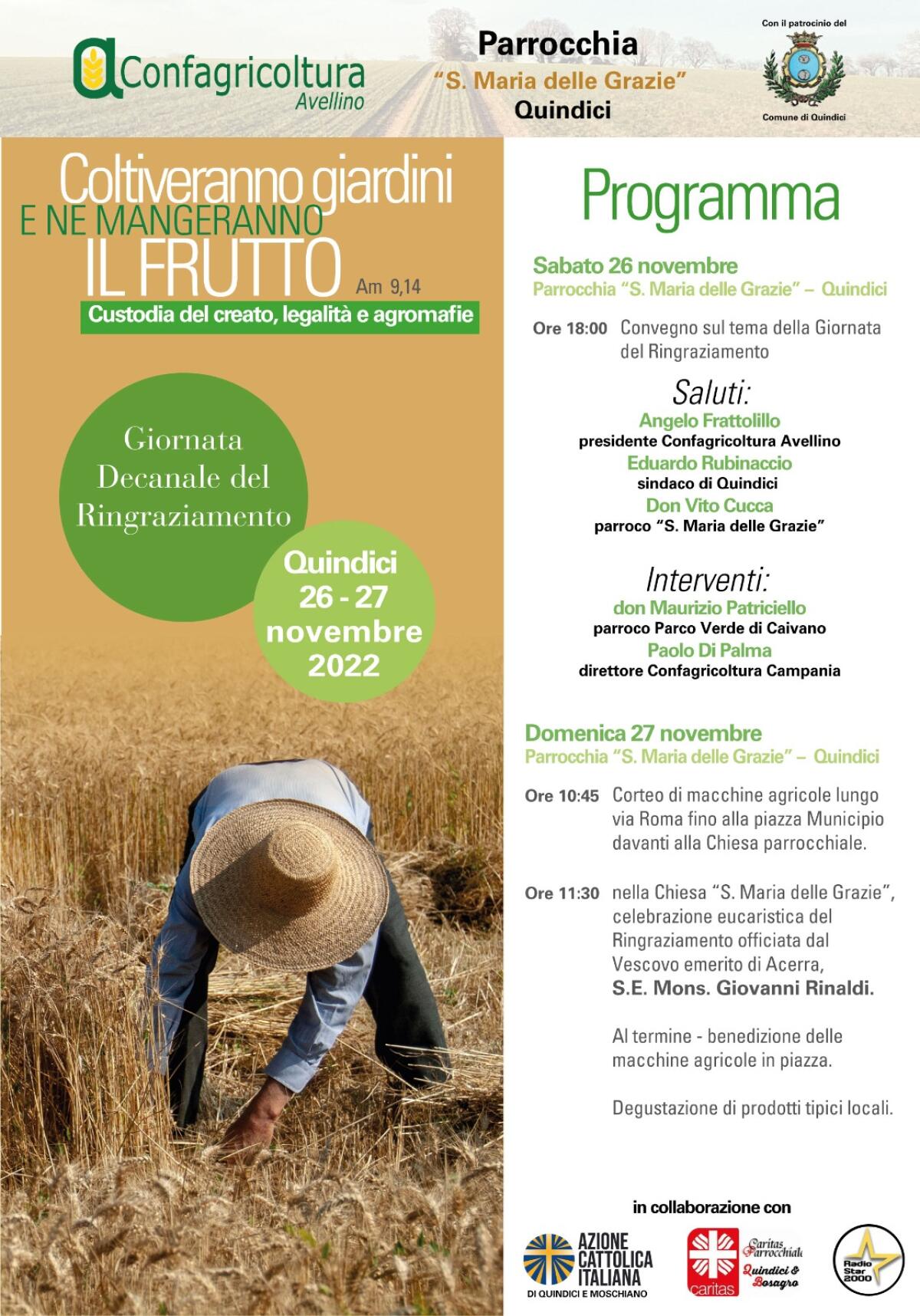 A Quindici la due giorni del Ringraziamento di Confagricoltura Avellino - 