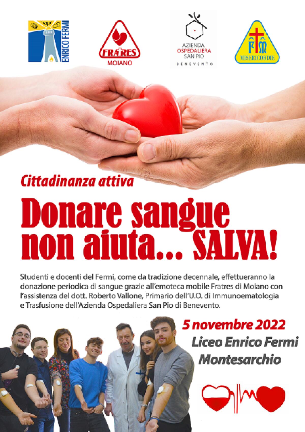 <strong>A scuola di solidarietà: gli alunni del Fermi donano il sangue</strong> - 
