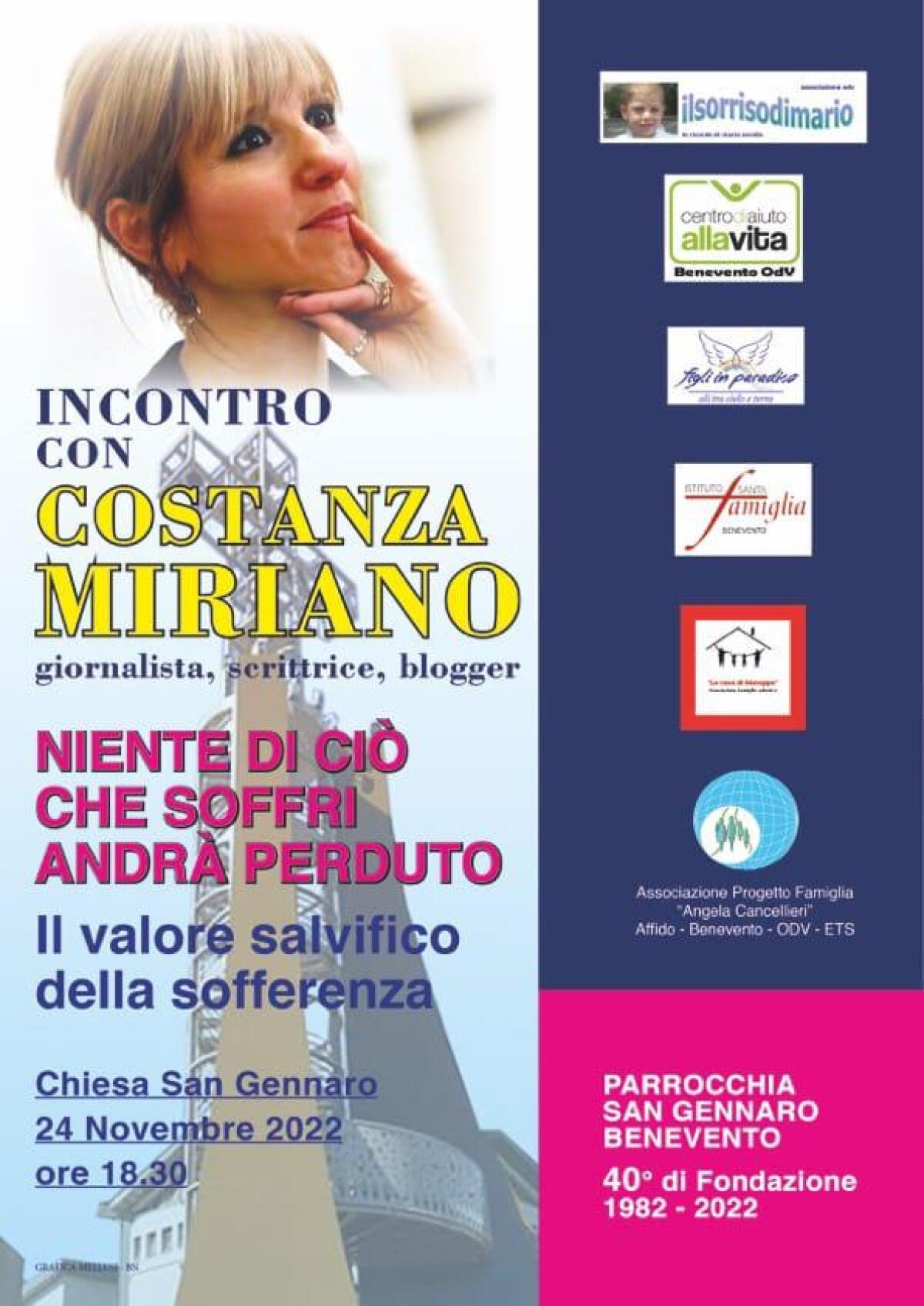 Costanza Miriano domani a Benevento - 