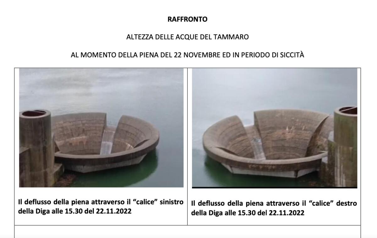 Piena del fiume Tammaro e controllo della Diga di Campolattaro - 
