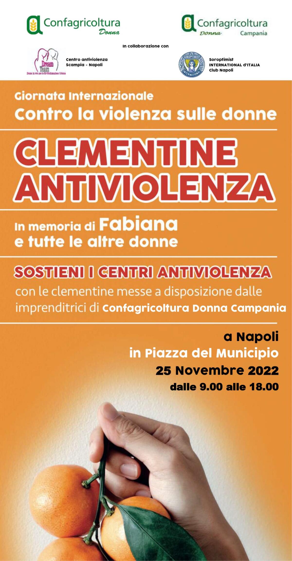 ''Le clementine antiviolenza'' di Confagricoltura Donna Campania - 