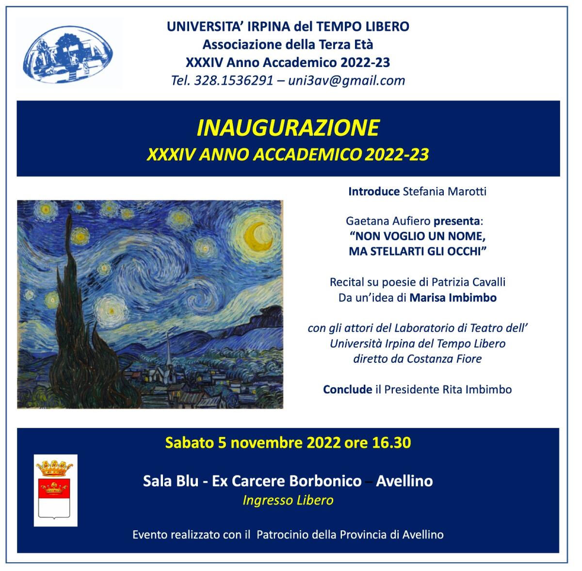 L’Università Irpina del Tempo Libero inaugura il 34° anno accademico - 