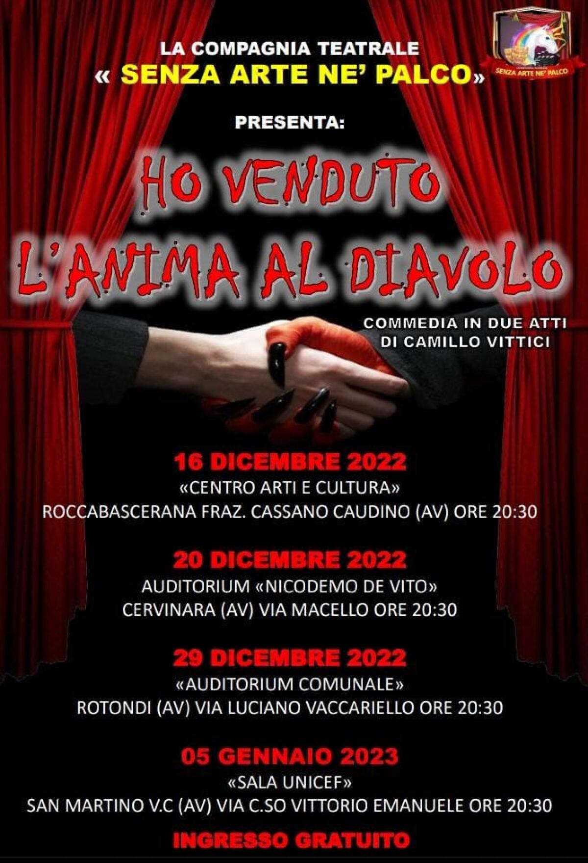 Valle Caudina. Compagnia Senza Arte Nè Palco in tour - 