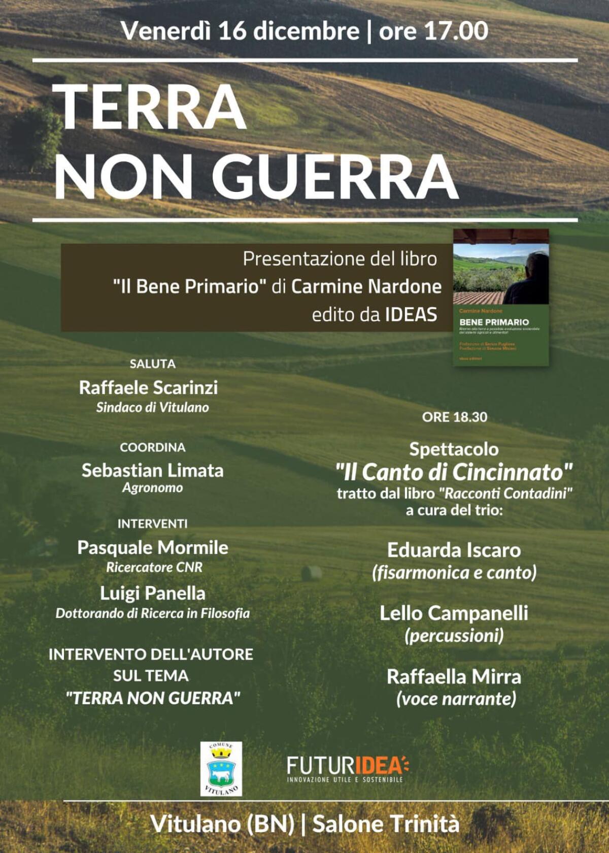 Vitulano, venerdì la presentazione del libro di Nardone “Il Bene Primario” - 