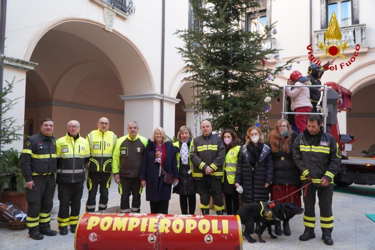 Allestito albero di Natale nel cortile della Prefettura di Avellino - 