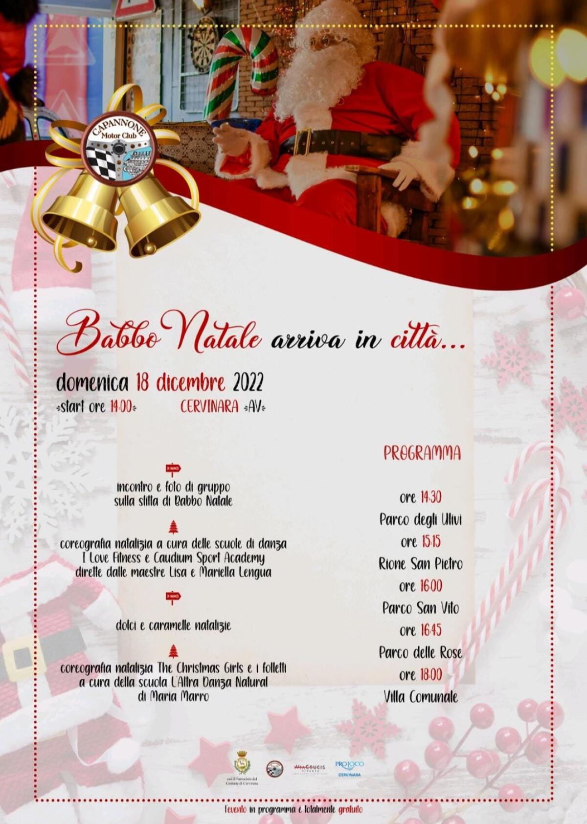 Cervinara.Babbo Natale arriva in città. - 