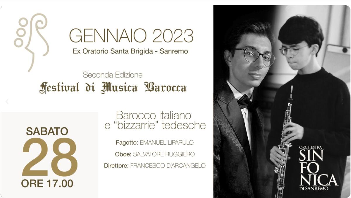 Salvatore Ruggiero solista nell’Orchestra Sinfonica di Sanremo con lui anche il fagottista Emanuel Liparulo - 