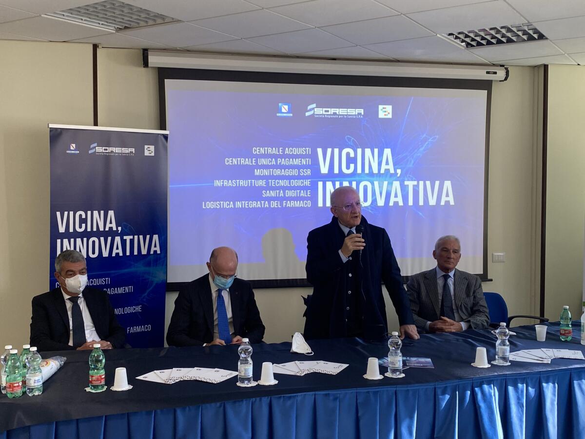 De Luca incontra i vertici della Soresa - 