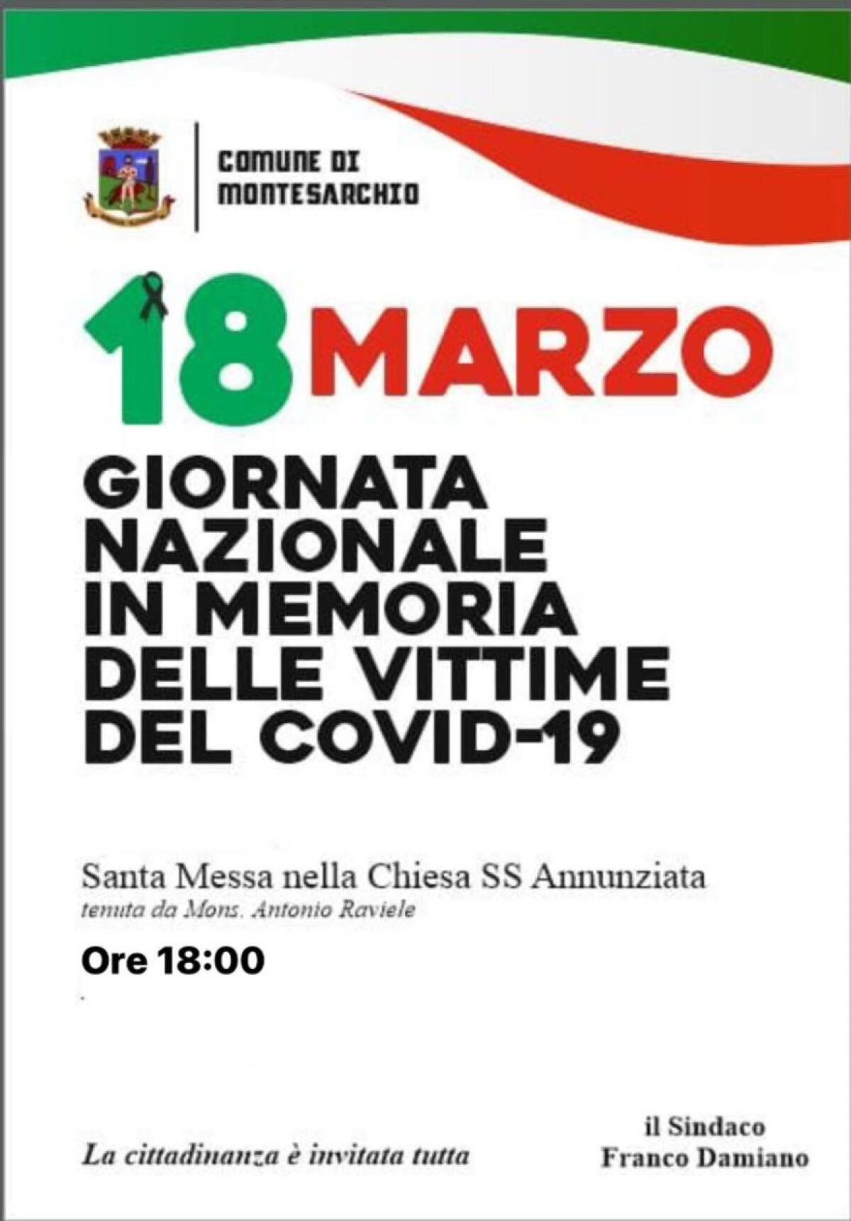 Montesarchio. Cerimonia commemorativa alle vittime del Covid - 
