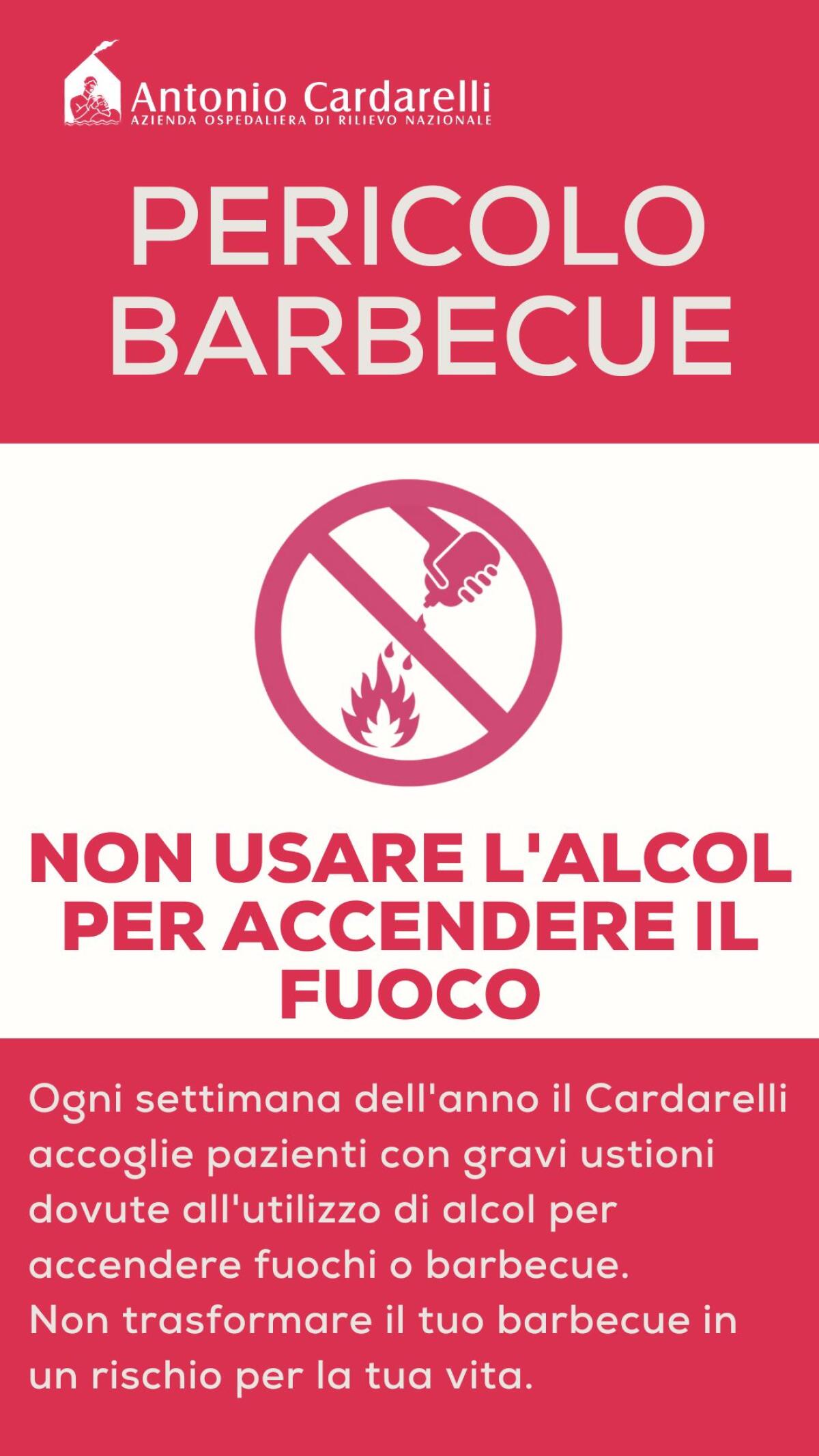 "Con l'alcol sul barbecue rischi la vita", appello dal Cardarelli - 