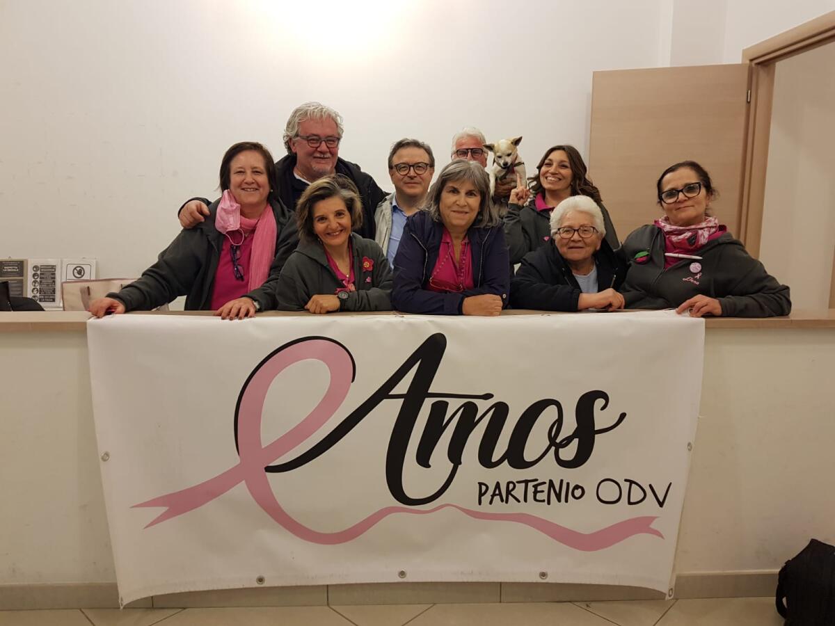 Amos Partenio a Mugnano del Cardinale con la prevenzione in rosa - 