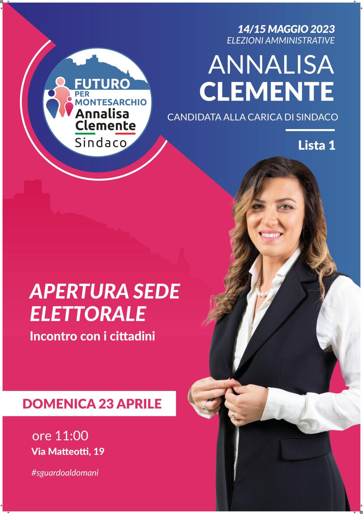 La lista numero 1 “Futuro Per Montesarchio” domani apre la sede elettorale - 