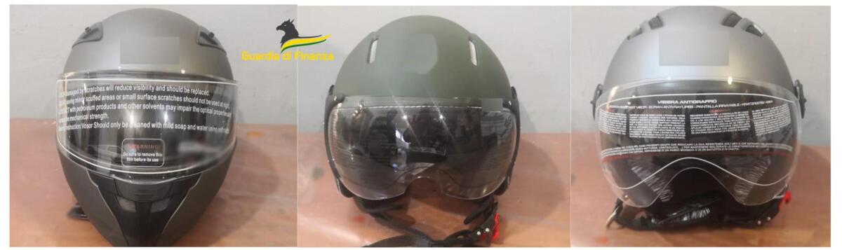 Sequestrati tre lotti di caschi per moto con omologazione non regolare - 
