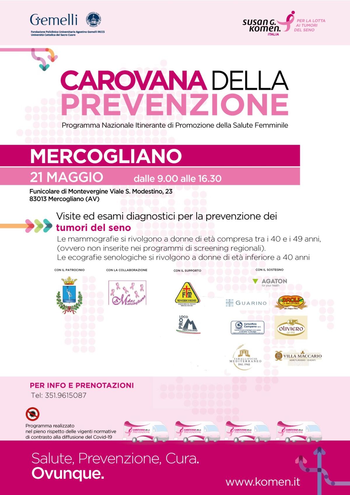 Mercogliano: arriva per la prima volta in provincia di Avellino la "Carovana della Prevenzione" - 