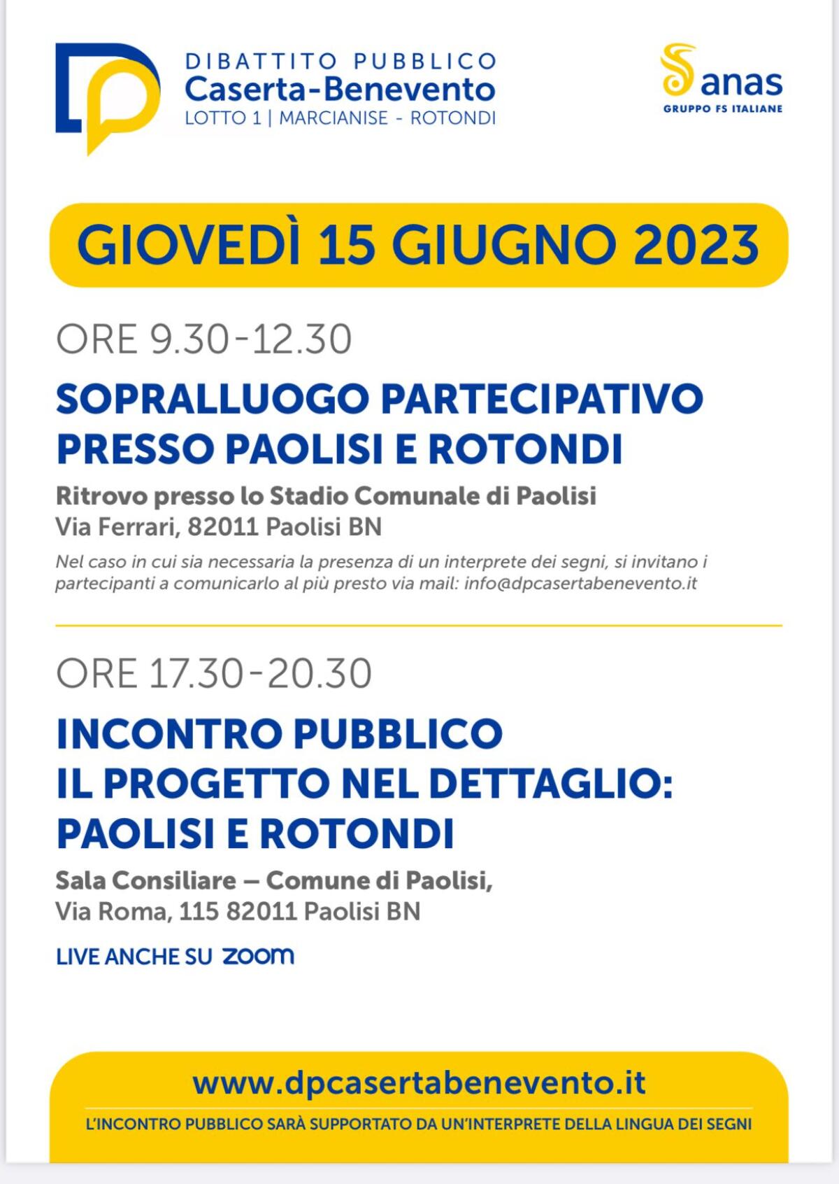 Paolisi-Rotondi. Presentazione proposta Primo Lotto Marcianise-Rotondi del nuovo collegamento stradale fra Caserta-Benevento. - 
