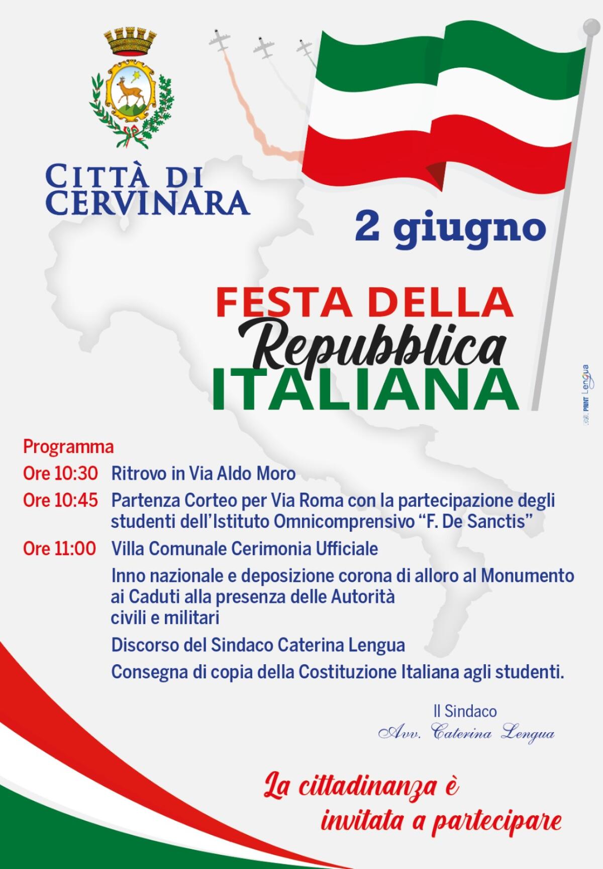 Cervinara celebra la Festa della Repubblica. - 