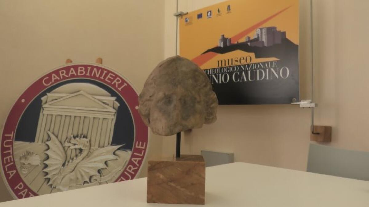 Restituita al Museo Sannio Caudino una testa della dea Atena - 