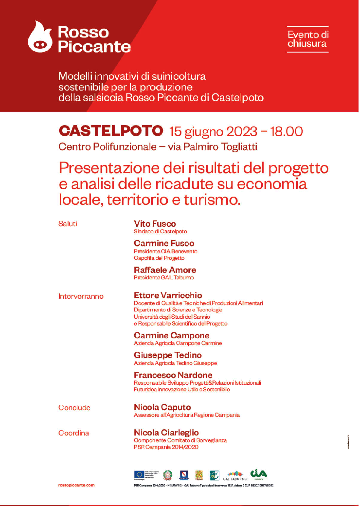 Presentazione dei risultati del progetto RossoPiccante - 