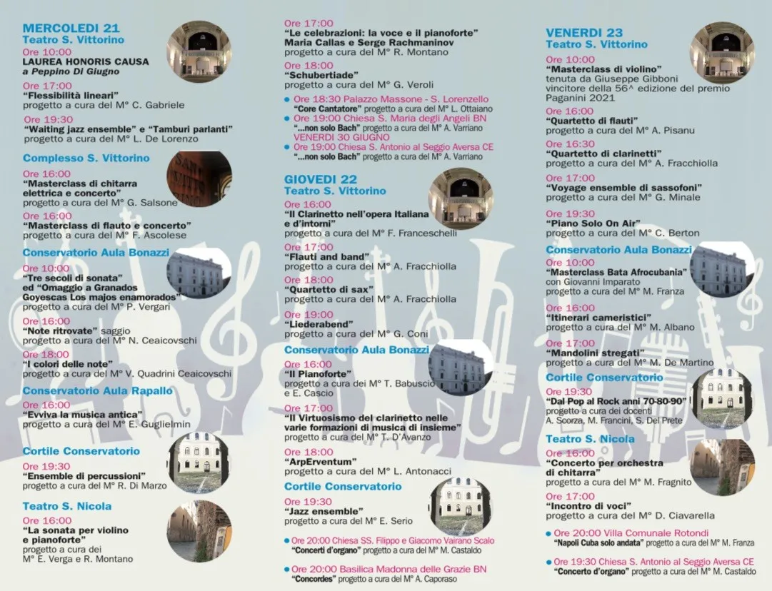 Conservatorio Nicola Sala, il programma della Festa della Musica 2023