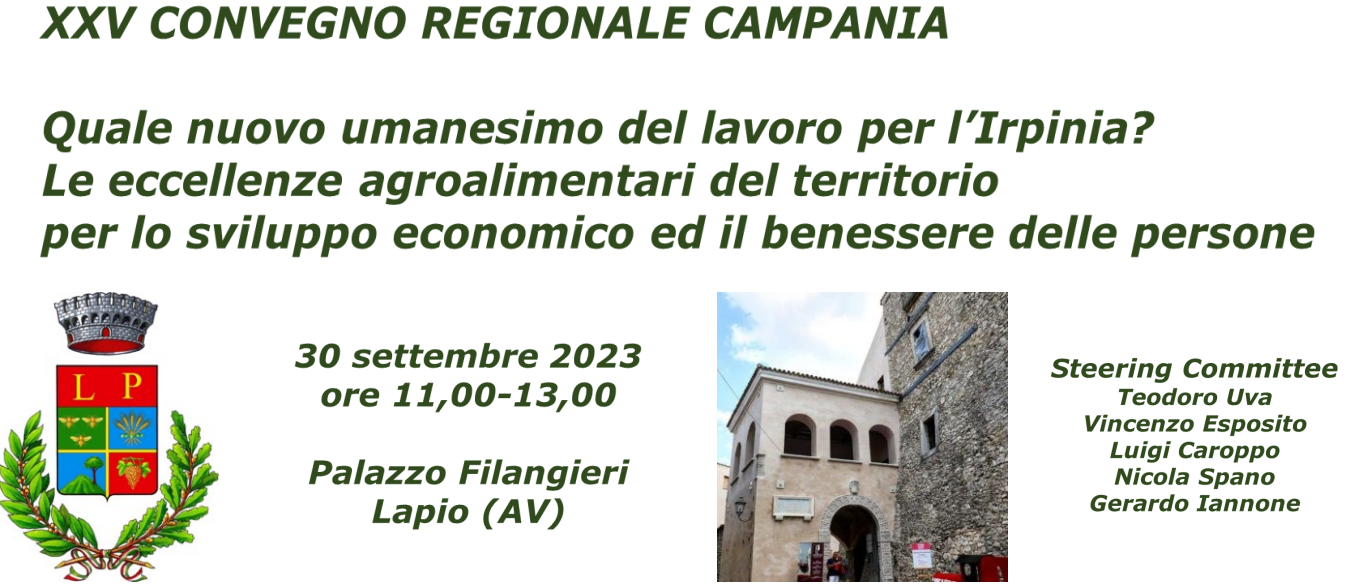 “Quale nuovo umanesimo del lavoro per l’Irpinia”. Convegno regionale Maestri del Lavoro