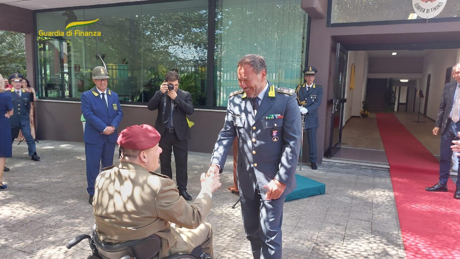 Cerimonia di intitolazione della caserma della Guardia di Finanza di Avellino.