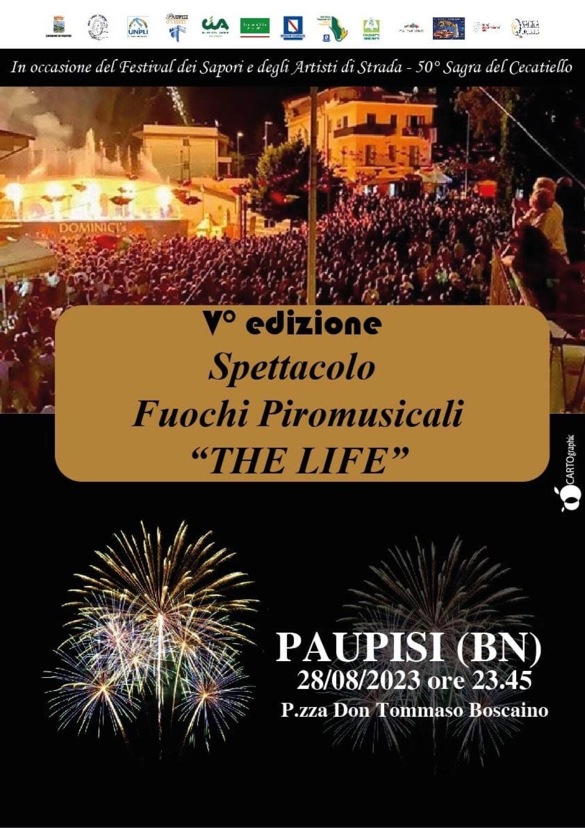 Paupisi. Spettacolo dei fuochi piromusicali "Vita" - 