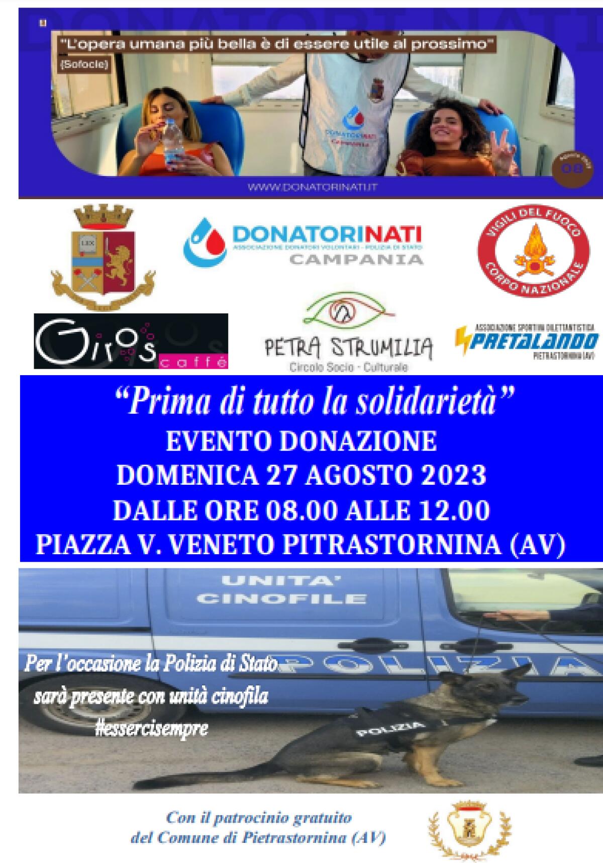 Tappa a Pietrastornina per DonatoriNati. - 