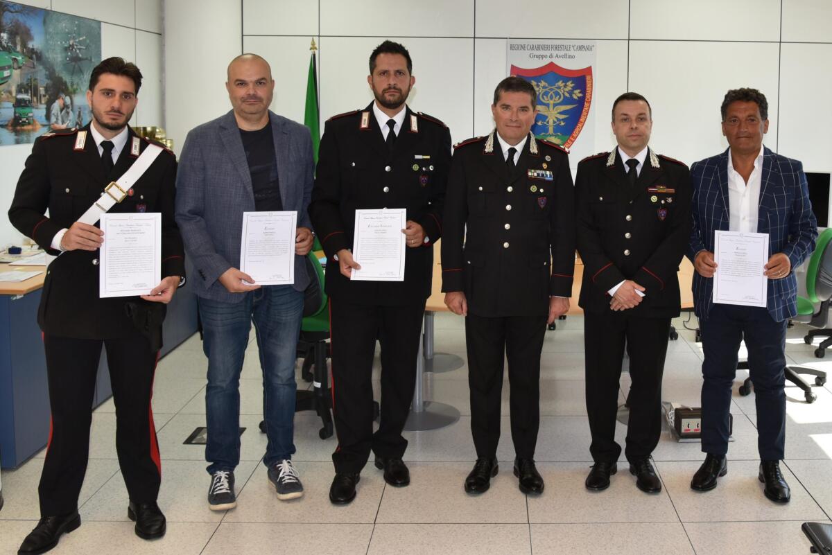 Il Generale Lungo, Comandante della Regione Carabinieri Forestale "Campania", in visita al Gruppo di Avellino - 
