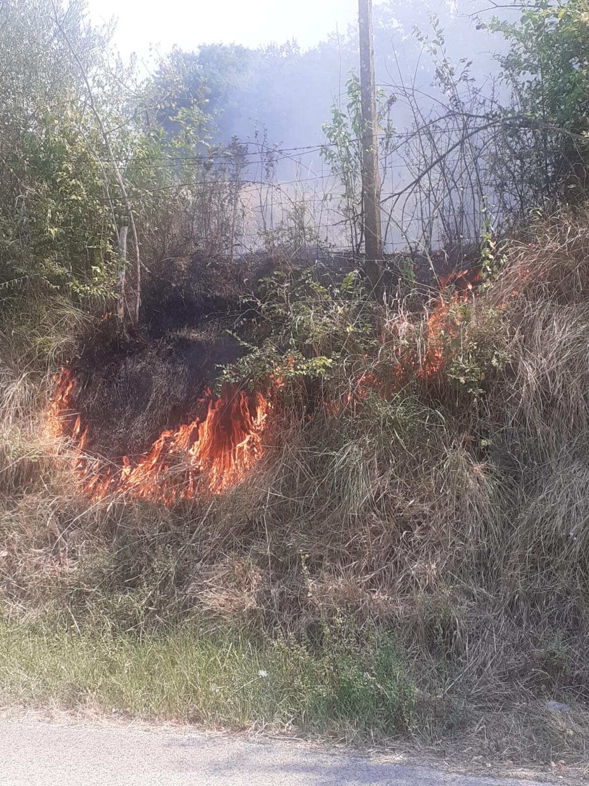 Cervinara. Incendio in loc. Quercino e nella zona industriale - 