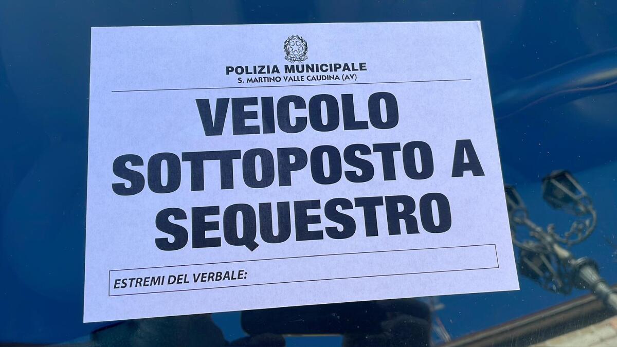 San Martino V.C: Polizia Locale ancora sequestri di auto. - 