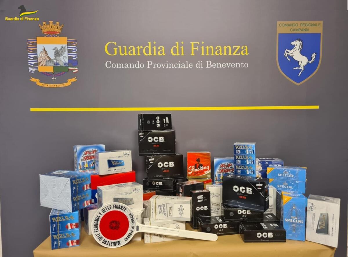 Sequestrati 147.000 articoli, tra filtri e cartine per tabacco, illecitamente destinati alla vendita - 