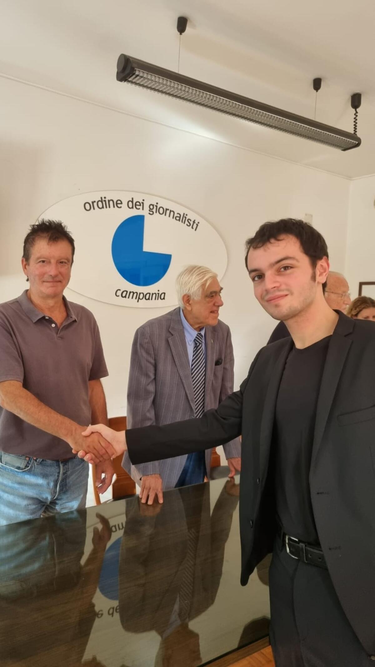 Antonio Spina neo giornalista presso l'Ordine della Campania - 