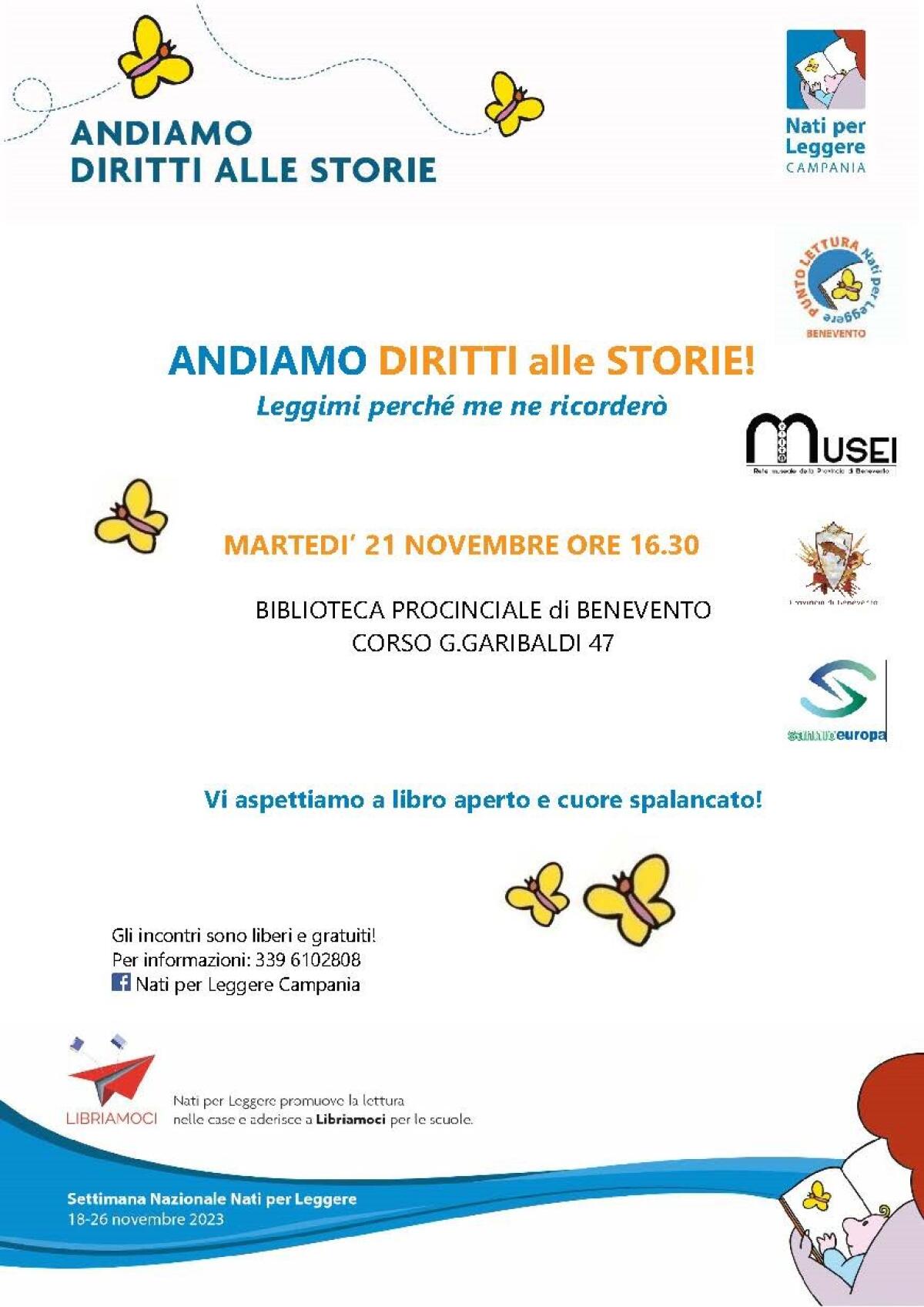 La “Settimana nazionale Nati per Leggere” fa tappa alla Biblioteca provinciale di Benevento. - 