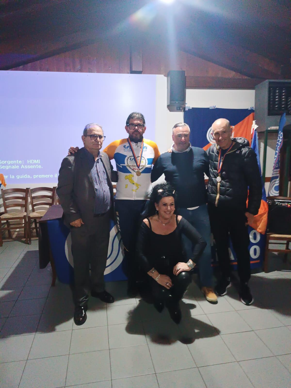 Domenico Iachetta di Cervinara vincitore del Giro della Ciociaria cat. 40/50. - 