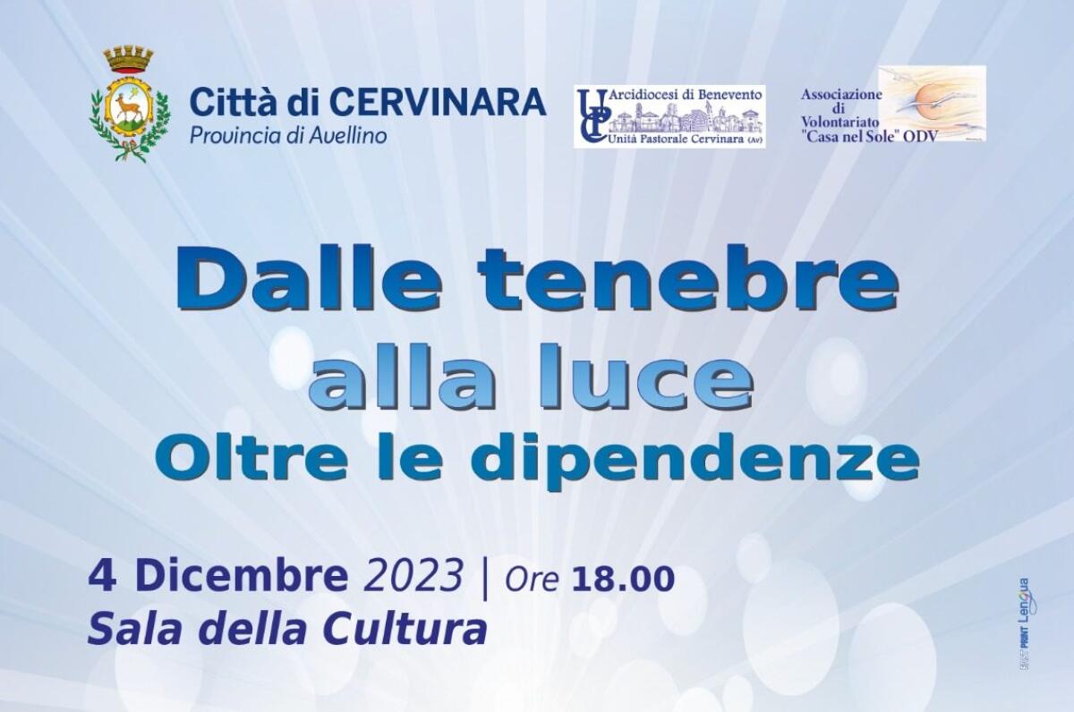 "Dalle tenebre alla luce. Oltre le dipendenze". - 
