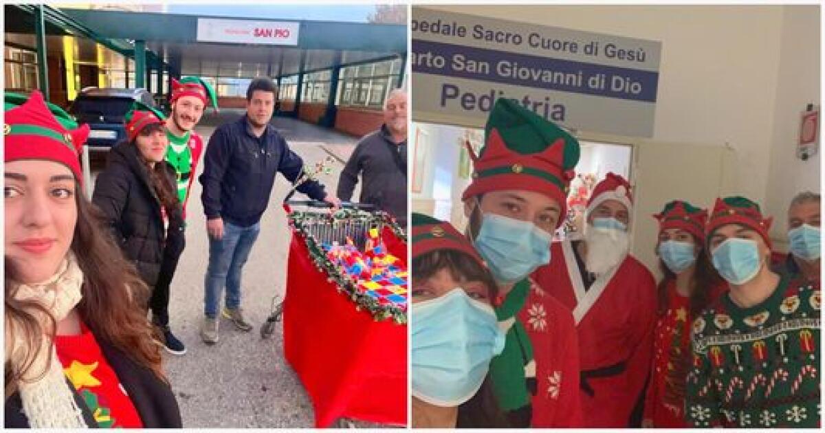Cervinara. Gli inviati di Babbo Natale portano i doni ai bimbi ricoverati al San Pio e al Fatebenefratelli. - 