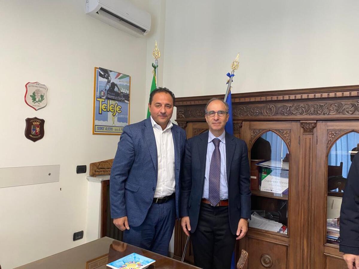 Il nuovo questore di Benevento, dott. Trabunella in visita al Comune di Telese - 