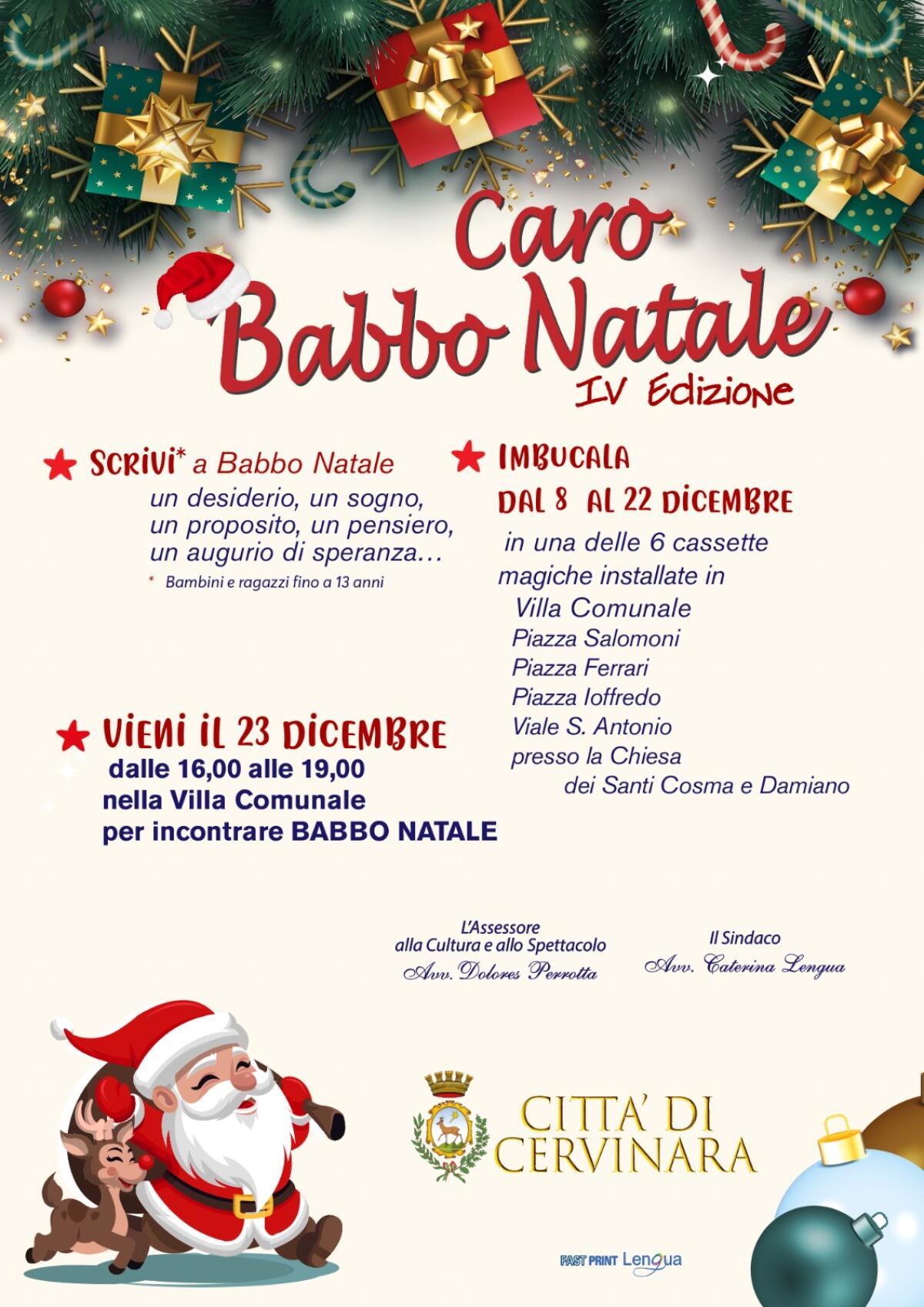 Cervinara. "Caro Babbo Natale" quarta edizione - 