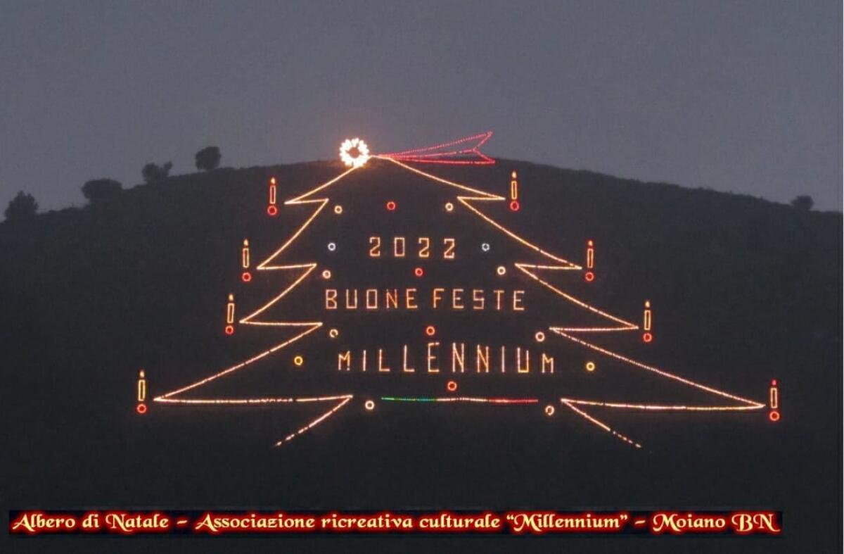 Millenium accende l'Albero di Natale sul monte Lecito. - 