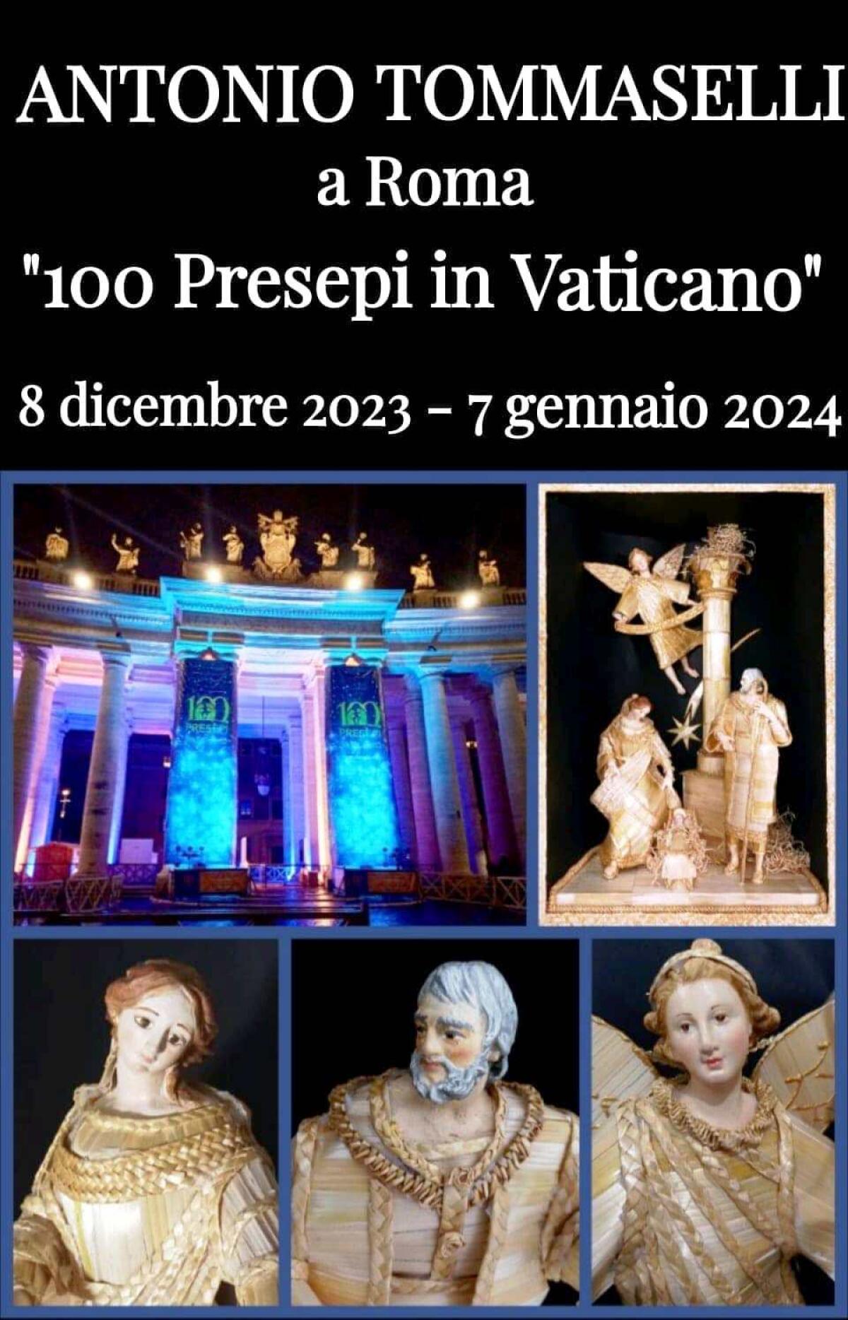 ‘100 Presepi in Vaticano’, tra le opere anche la Natività in paglia intrecciata di Antonio Tommaselli - 
