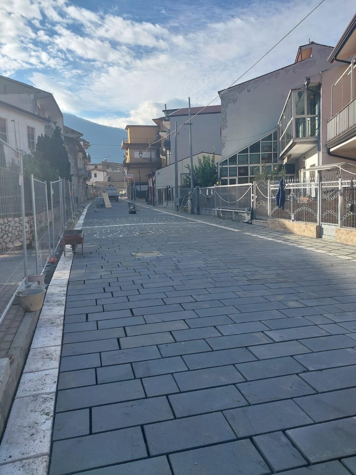 Cervinara. In via di ultimazione lavori in Via Carlo del Balzo. - 