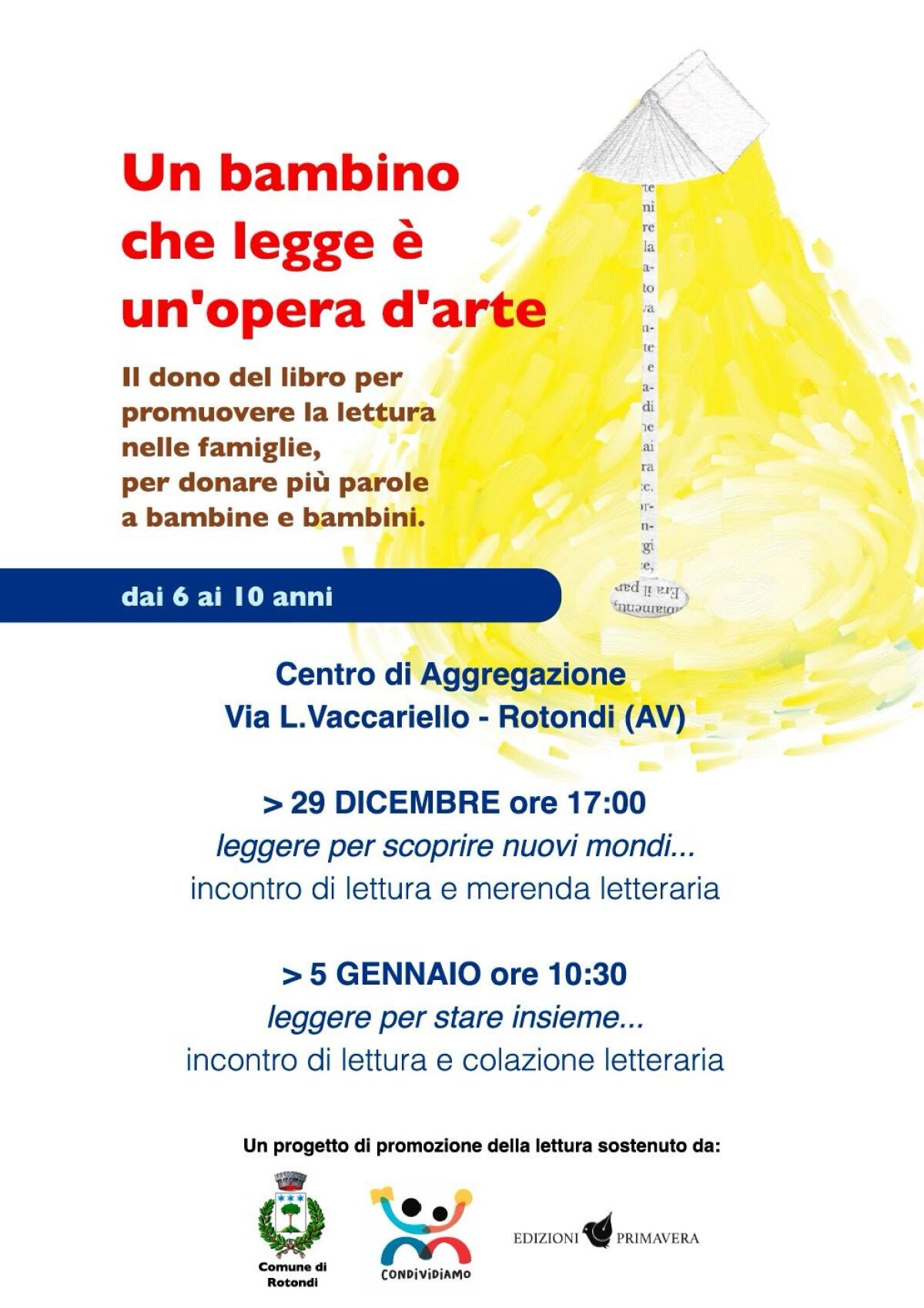 Rotondi. “Un bambino che legge è un’opera d’arte” - 