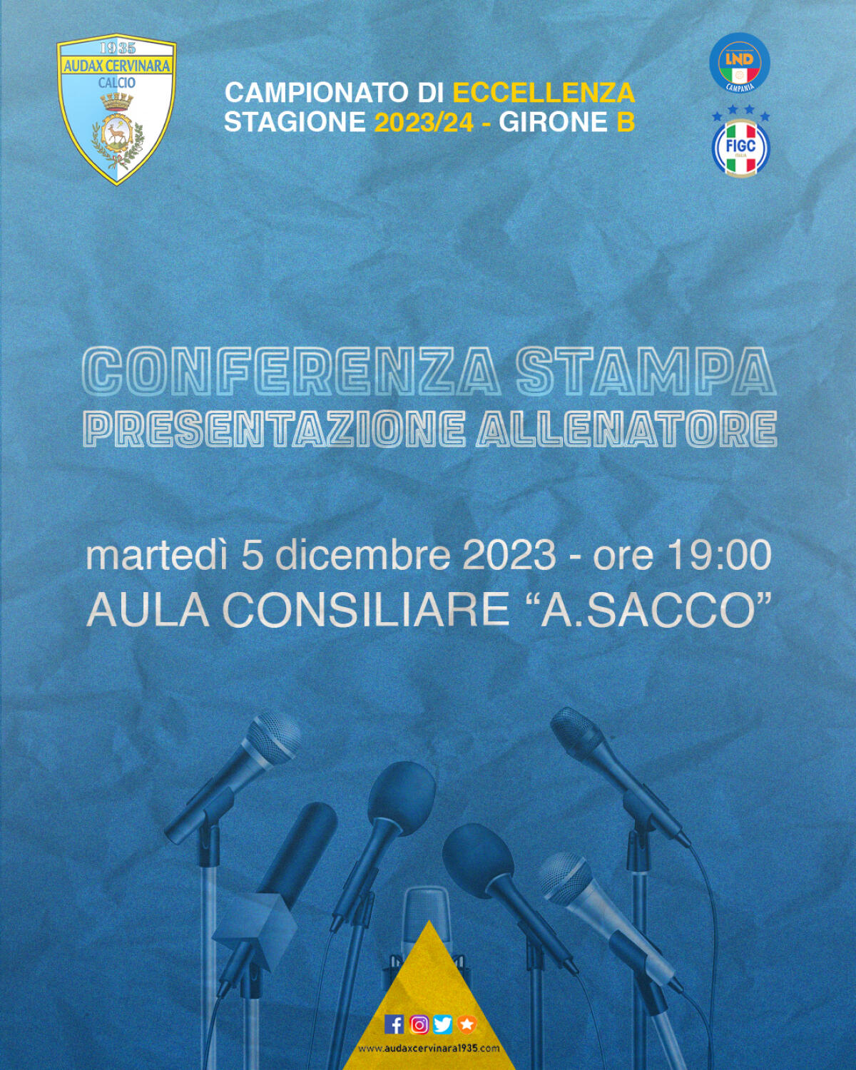 Audax Cervinara. Renato Cioffi nuovo allenatore - 