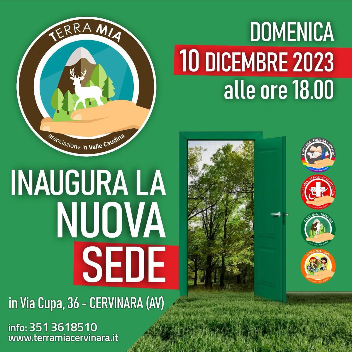 Cervinara. Associazione Terra Mia inaugura nuova sede. - 